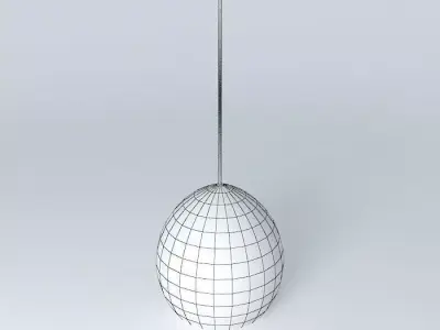 lustre de vime wicker ceiling lamp Free 3D model
