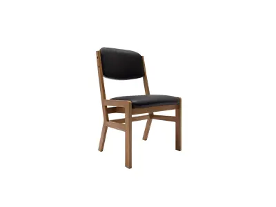 3D Wooden Chair Low-poly 3D model- WTCHCHAIR Free low-poly 3D model
