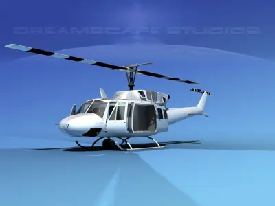 Bell 212 V22 Unmarked 3D model