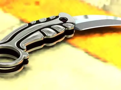 Karambit Knife - Full Steel Foldable 3D model