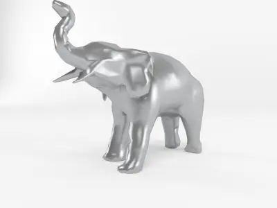 Elephant Low Poly Mammal African Wild Animal Lowpoly Low-poly 3D model