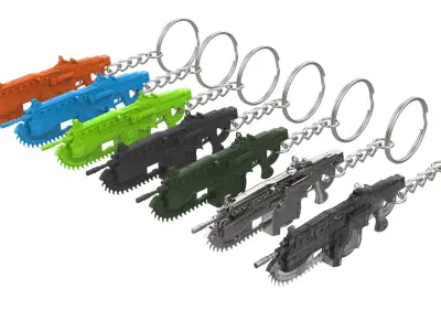 Gears of War Keychains Bundle - 4 Printable STL - Commercial Use 3D print model