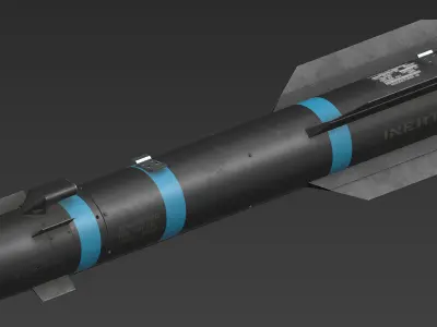 Helfire Missile Low-poly 3D model