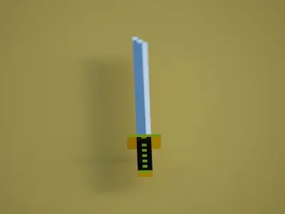 Voxel Katana 3D model