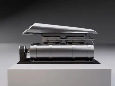 Supercharger type C Low-poly 3D model