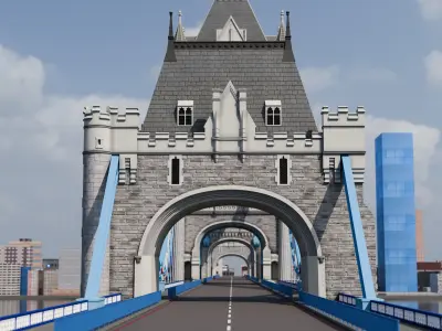 Bridge London Tower - Historic Landmark Low-poly 3D model