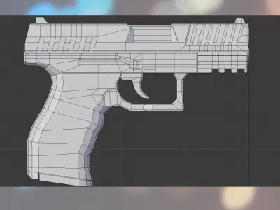 Walther P99Q Low-poly 3D model