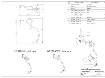 WG 000 - Spring rack R-L Low-poly 3D model