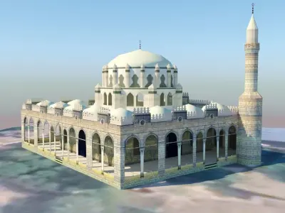 Sinan Pasha Mosque Low-poly 3D model