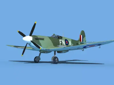 Supermarine Spitfire Mk IXb V09 3D model