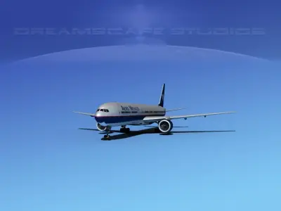 Boeing 777-300 Aero Mexico 3D model
