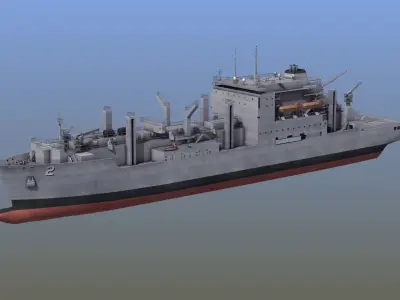 Lewis and Clark Class Replenishment Ship 3D model