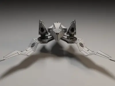 Aircraft X-Wing Low-poly 3D model