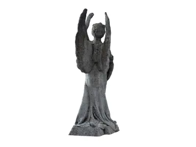 Funeral Sculpture Monument Angel Low-poly 3D model