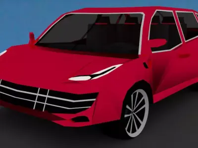Ferrari Donne SUV Low-poly 3D model