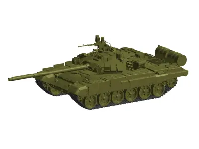 T-90 battle tank 3D model