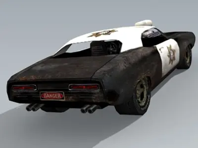 old PoliceCar Free low-poly 3D model