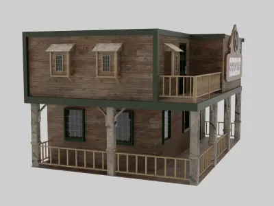 Wild West - Sherif Low-poly 3D model