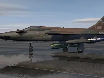 Republic F-105D Thunderchief 3D model