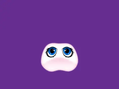 Bunny toy with eyes Low-poly 3D model