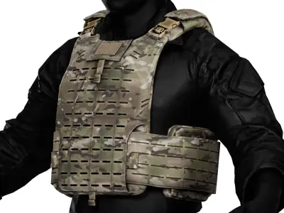 MVS US ARMY PLATE CARRIER VEST Low-poly 3D model
