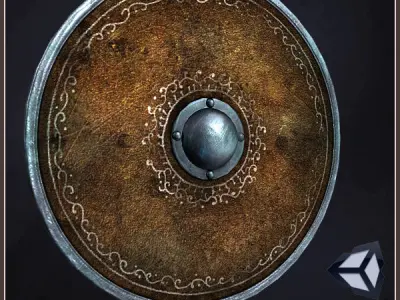 3 Targe Shields Low-poly 3D model