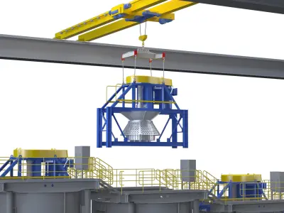  Industrial Vertical Crusher 3D model