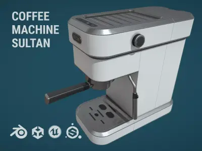 Coffee Machine - Sultan Free low-poly 3D model