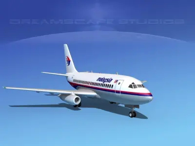 Boeing 737-100 Malaysia 3D model