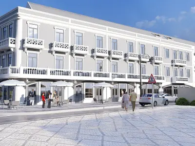 43x5 Multifamily 3 Floor Commercial SketchUp Lumion 3D model