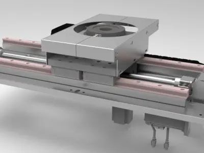 The horizontal motion and rotation integrated module 3D model