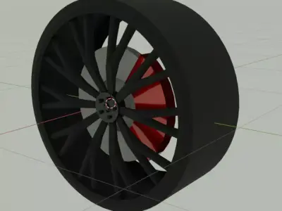 sports car alloy wheel Free 3D model
