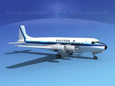 Douglas DC-6 Eastern Airlines 2 3D model