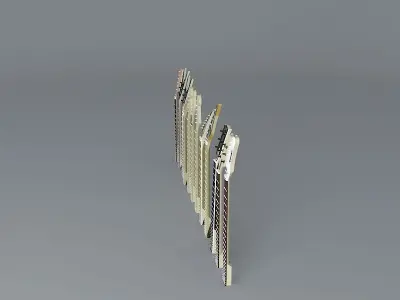 Guitar necks Free 3D model
