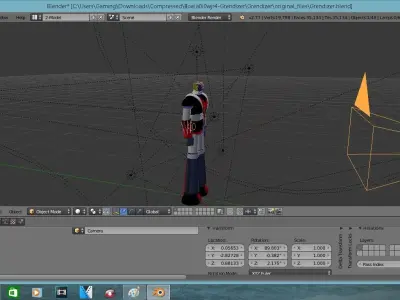 Grendizer animated character in computer program Free 3D model