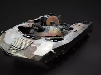 Burnt russian BMD-2 Photoscan 3D model