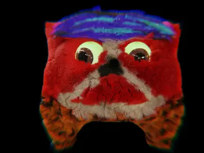 Cute Little Monster and its Wild Counterpart Low-poly 3D model