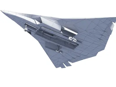 military aircraft Low-poly 3D model