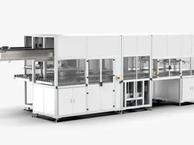 Automatic Panel Temporary Storage Conveyor Line 3D model