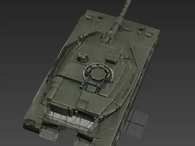 simple tank Low-poly 3D model get