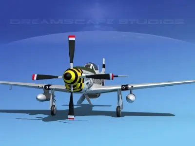 P-51D Mustang Dallas Doll 3D model