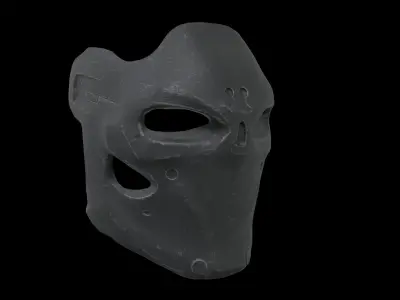 Black Armor Mask - 3D Model for Digital Use and 3D Printing 3D model