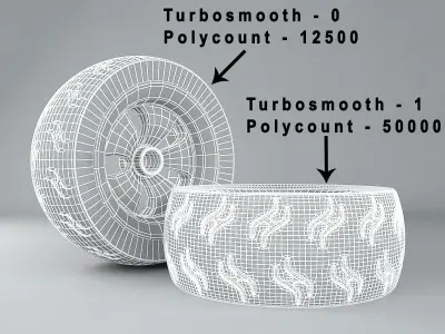 Radial Tyres Low-poly 3D model