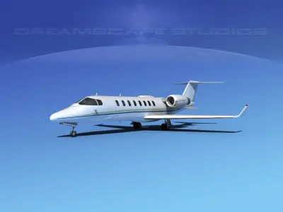 LearJet 45 V09 3D model