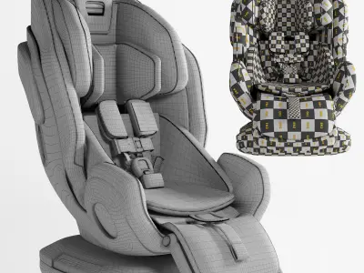 3dasset nuna exec car seat 3D model