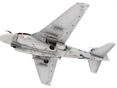 Lowpoly  Grumman A-6 Intruder Low-poly 3D model