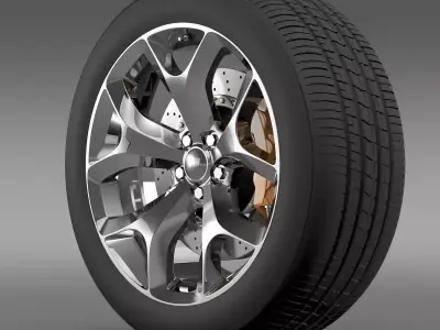 Dodge Challenger SXT wheel 2015 3D model