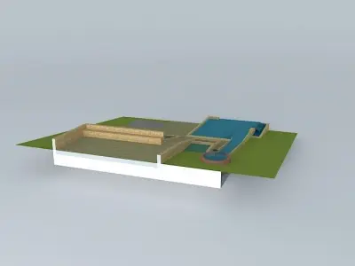 Natural Pool Design Free 3D model