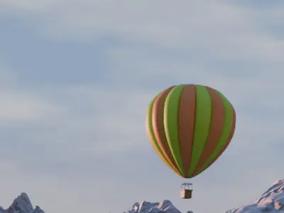 Pastel Flight Low-poly 3D model