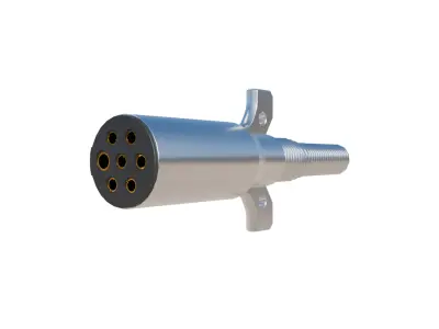 7 Way Trailer Connector Plug Electrical Tow Socket Truck n RV Low-poly 3D model